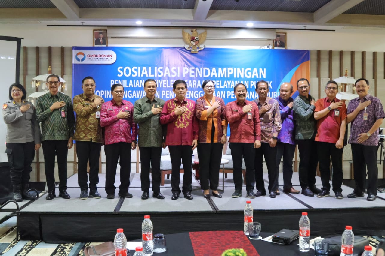 Sosialisasi Pendampingan Penilaian Penyelenggaraan Pelayanan Publik yang digelar Ombudsman RI Provinsi Bali di Sanur Resort Watu Jimbar, Selasa (11/6). FOTO Pemprov Bali