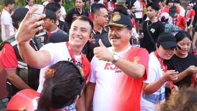 Wakil Bupati Tabanan, I Made Dirga Hadiri Tabanan Local Run, Minggu 23 Februari 2025.