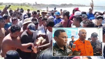 Tim SAR Gabungan evakuasi satu jenasah tewas dari tiga Orang Tewas Musibah Kecelakaan Fast Boat Bali Dolphin Cruise II di Sanur, Selasa 5 Agustus 2025. Terdapat 73 WNA Alami musibah terbaliknya kapal tersebut. FOTO ist