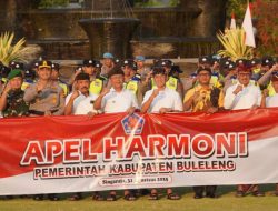 Gelar Apel Harmoni, Bupati Sutjidra Tekankan Sinergi Jaga Kondusivitas Buleleng