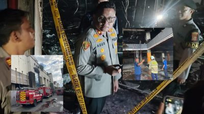 Kebakaran Landa Ex Mall Matahari Kuta Square, Polisi Pasang Police Line dan Lakukan Penyelidikan, Diatasi 6 Unit Mobil Pemadam.