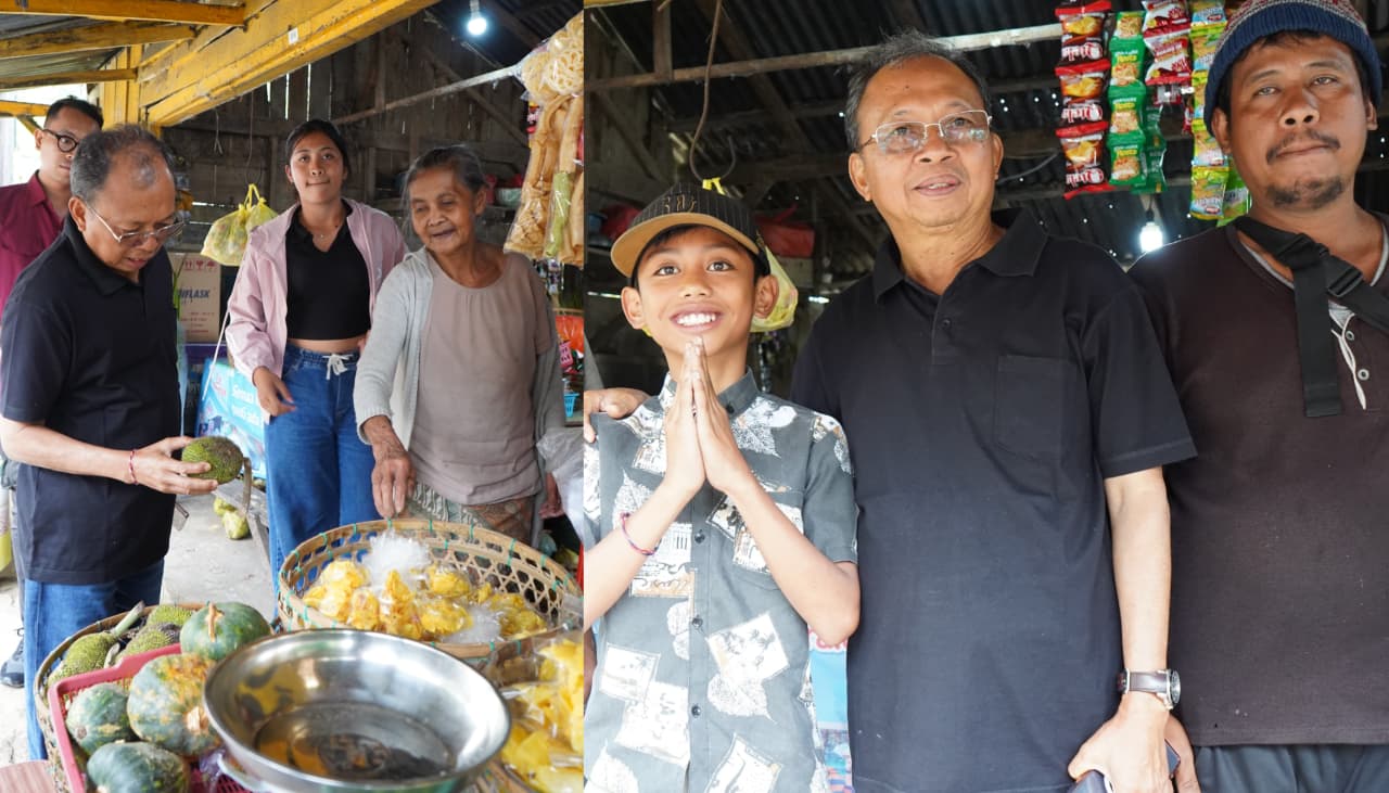 Momen Gubernur Koster Borong Dagangan Warung Sederhana di Buleleng, Sabtu 27 September 2025.