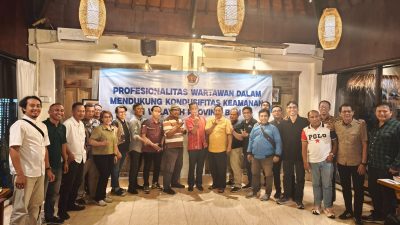 Persatuan Wartawan Indonesia (PWI) Provinsi Bali menggelar diskusi bertajuk ‘Profesionalitas Wartawan dalam Mendukung Kondusifitas Keamanan di Wilayah Provinsi Bali’ di Denpasar, Jumat (3/10) malam.