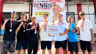 Badung Juara 3 Turnamen Tenis Lapangan HUT RS Prof Ngoerah ke-66. foto ist for seranusa.com