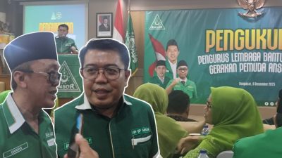 LBH Ansor Bali Dikukuhkan, Ketum Instruksikan Wajib Bela yang Lemah dan Junjung Tinggi NKRI Tanpa Rasis 6 Ketua Umum LBH Ansor H. Dendy Zuhairil Finsa, SH., MH dan Ketua DPD LBH Ansor Bali yakni Daniar Trisasongko usai pengukuhan di Denpasar, Sabtu 6 Desember 2025.