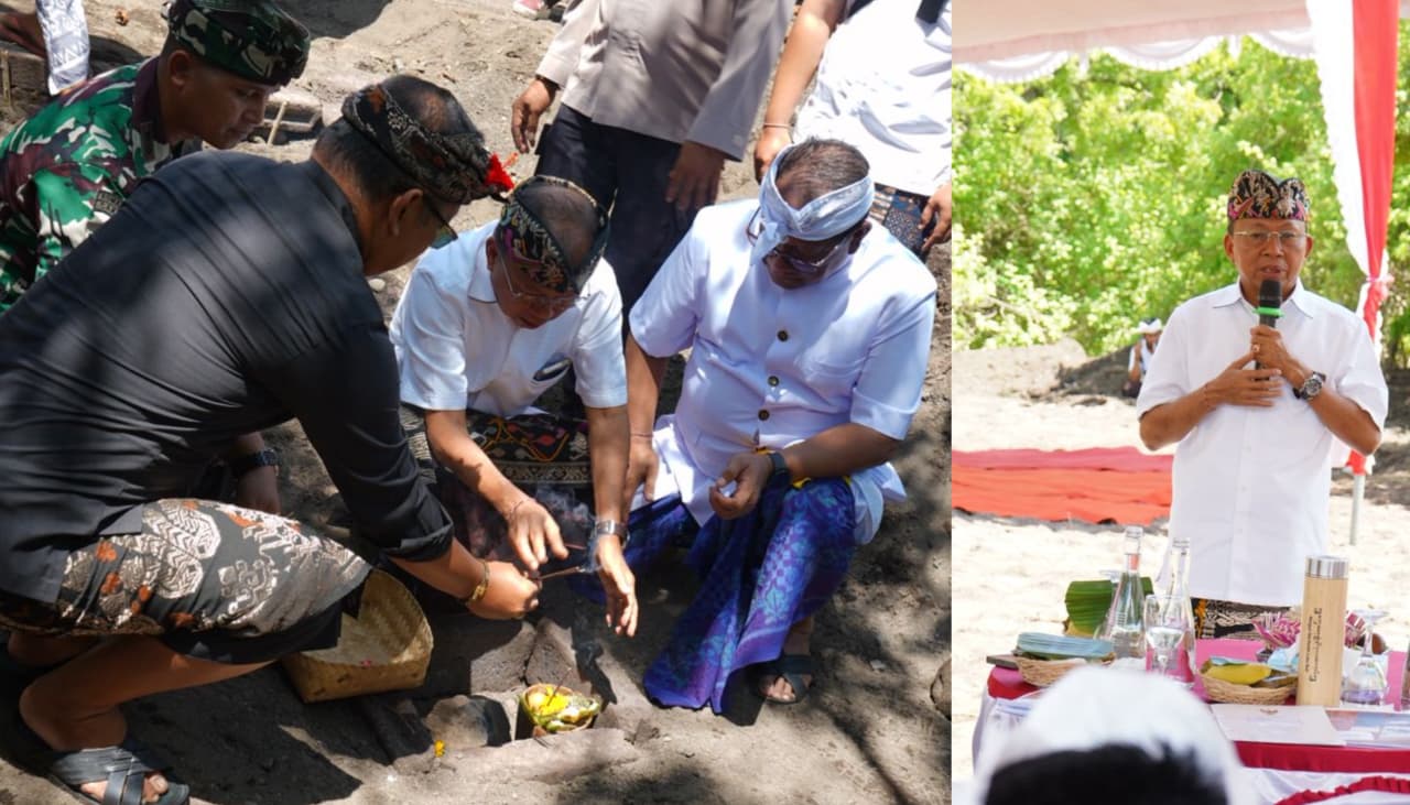 Sejalan dengan Pusat di Bidang Pendidikan, Gubernur Koster Lakukan Peletakan Baru Pertama Pembangunan Sekolah Rakyat Bali.