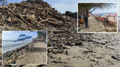 Kasihan Pantai Kuta, Pedestrian Hancur, Sampah Menggunung, Abrasi Ancam Hotel dan Mal di Jalan Raya Pantai Kuta 8 Kasihan Pantai Kuta, Pedestrian Hancur, Sampah Menggunung, Abrasi Ancam Hotel dan Mal di Jalan Raya Pantai Kuta. FOTO Seranusa.com