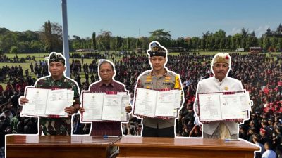 Jaga Keamanan Bali, Gubernur Koster Harap Sinergi Kolektif Semua Komponen Sipandu Beradat.