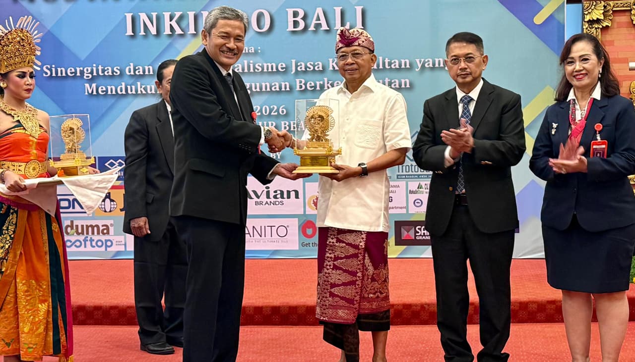 Buka Musprov INKINDO, Gubernur Koster Libatkan Konsultan dan Kontraktor Lokal dalam Pembangunan Bali 1 Buka Musprov INKINDO, Gubernur Koster Libatkan Konsultan dan Kontraktor Lokal dalam Pembangunan Bali.