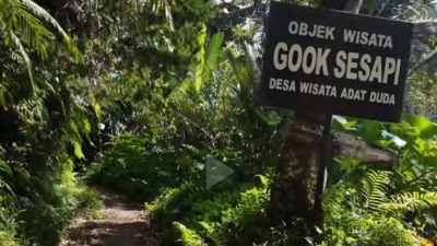 Rute menuju objek wisata Gook Sesapi di Karangasem, Bali